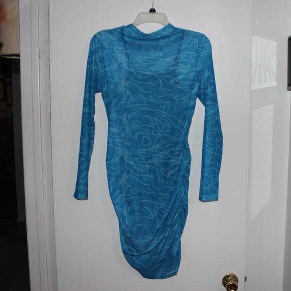 Long Sleeve Mesh Mini Dress Medium - Picture 6 of 9